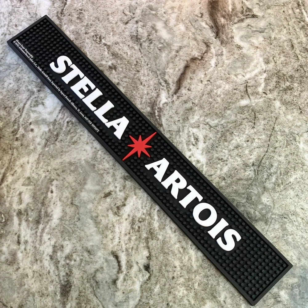 Stella Artois Star Drink Spill Bar Rail Mat NEW